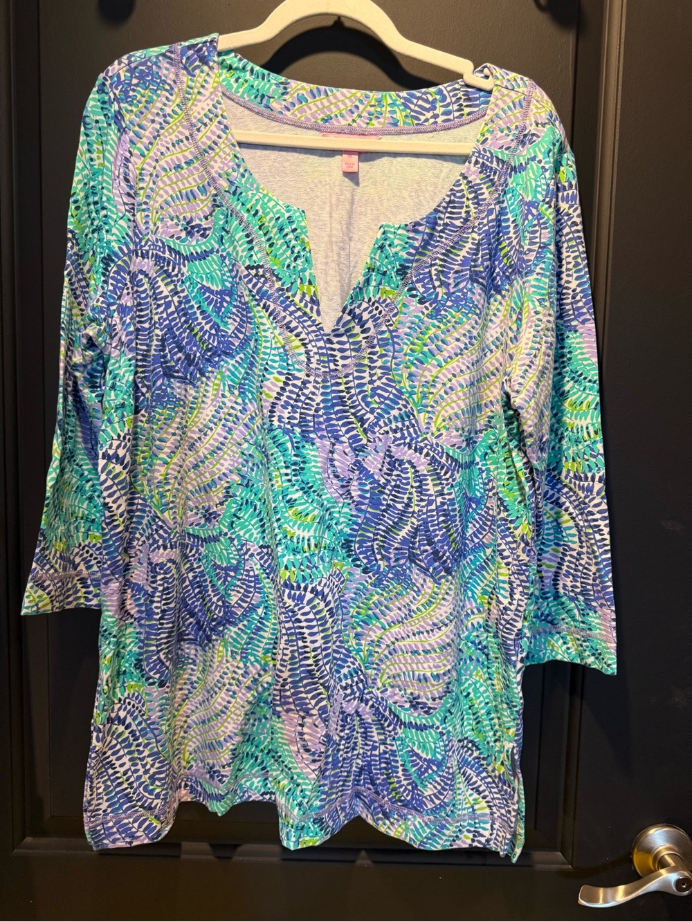 Lilly Pulitzer Blue, Teal & Lavender Printed Tunic